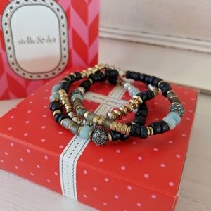 Stella & Dot Artisan Stretch Bracelet set